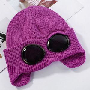 Cokk Winter Hoeden Voor Vrouwen Gebreide Beanie Met Pilot Bril Verdikte Warm Koreaanse Ski Cap Motorkap Femme Gehoorbescherming