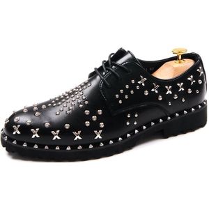 Cuddlyiipanda Mannen Mode Punk Sneakers Lente Zomer Herfst Klinknagels Jurk Schoenen Mannen Derby Wedding Karakter Schoenen