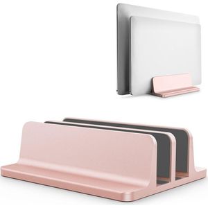 Verticale Laptop Stand Voor Macbook Air Pro Desktop Dubbele Desktop Stand Houder Met Verstelbare Dock (Tot 17.3 Inch)