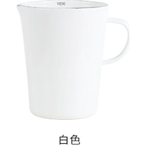 Emaille Maatbeker Met Schaal Melk Kan Koffie Mok Water Cups Met Handgreep Hittebestendig Bakken Tools WJ717