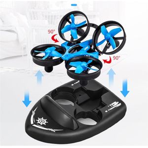 Speelgoed Voertuig En Drone En Boot 3 In 1, h36F Drone 2.4G 4CH 6-As Snelheid 3D Flip, Grond Water Lucht Triphibian Vliegende