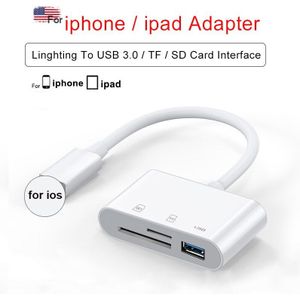 Otg Usb Camera Multimemory Adapter Voor Lightning Naar Micro Sd Tf Kaartlezer Kit Voor Iphone Ipad Voor Apple Ios 13 Converter