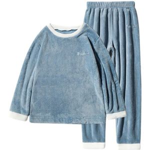 Vrouwen Leuke Coral Homewear Set Lange Mouwen Shirt & Broek Slaap Set Winter Flanel Nachtkleding Meisje 2Pcs Pijamas Pak nachtjapon