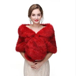 Janevini Bolero Fille Winter Faux Fur Wrap Shawl Voor Bruiloft Jurk Vrouwen Bont Stole Bridal Bolero Schouder Cape Accessoires