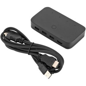 Kvm Switch 4 Port Schakelaar 4 In 1 Out Kvm Usb Switch Box Gedeeld Toetsenbord Muis En Monitor Voor Pc PS4