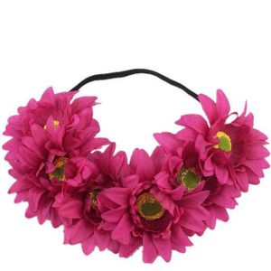 Wedding Party Guirlande Bloem Hoofdband Hawaii Party Hoofddeksels Haaraccessoires Kunstbloemen Bruid Haar Band Hoofdbanden