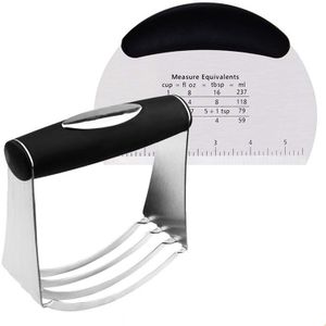 Gebak Cutter En Schraper Set Rvs Deeg Blender, spatel-Pizza/Koekjes Deeg Cutter- Chopper Bakken Deeg Gereedschap