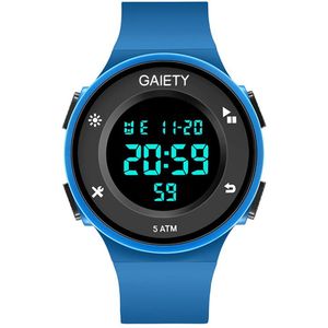 Heren Digitale Horloge Sport Quartz Horloge Led Casual Siliconewrist Horloges Rubber Band Datum Klok Multicolor