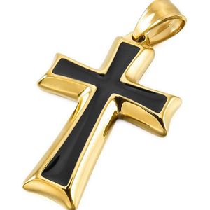 Kettingen Mens Gouden Kruis Hangers Sieraden Op De Hals Rvs Kettingen Christelijke Voor Mannelijke Accessoires