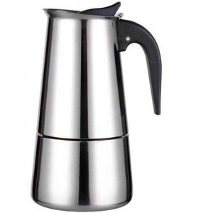 200Ml Draagbare Espresso Koffiezetapparaat Moka Pot Rvs Koffie Brouwer Waterkoker Pot Voor Pro Barista