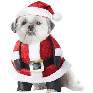 Huisdier Kleding Katoen Grappige Staande Outfits Set Hond Kleren Hond Cosplay Kostuum Voor Christmas Party Feestelijke Decoratie Hond Kleding