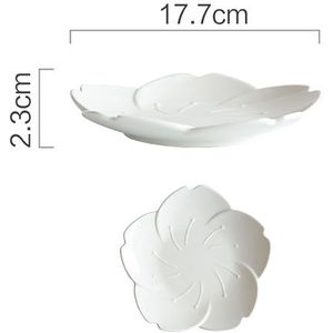 Japanse Stijl Keramische Servies Set Bloem Vorm Plaat Schotel Dessert Lade Sakura Diner Kommen Servies Set Keuken Servies