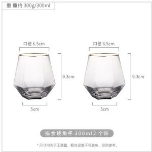 Rose Goud Wijn Glazen Cup Creatieve Luxe Geometrische Water Glas Whisky Shot Glazen Thuis Tazas De Cafe Sap AC50GC