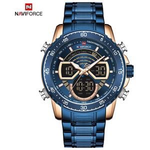 Mannen Horloges Naviforce Luxe Roestvrij-Staal Rosegoud Quartz Horloge Mannen Waterdichte Sport Horloges Relogio Masculino