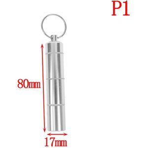 Aluminium Pil Case 2 Maten Zilveren Pillendoosje Capsule Vorm Sleutelhanger Outdoor Pocket Pil Houder Container Geneeskunde Doos