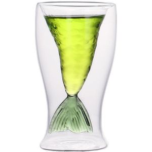 Mermaid Glas Creatieve Sap Drinken Dubbele Transparante Glas Wijn Glas Whisky Bar Geschikt Voor Glas