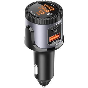 Auto 5.0 Fm-zender BC72 Auto Fm-zender Stereo Muziekspeler QC3.0 Usb C Pd 18W Fast Charger