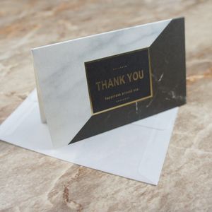 Multi-gebruik 25 stks gold dank u marmer Kaart met envelop Scrapbooking party uitnodiging DIY Decor party card