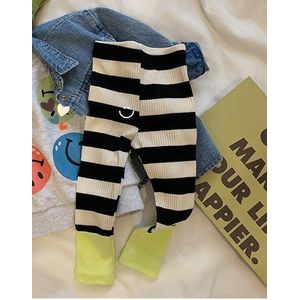 3899 Baby Kanten Legging Lente Herfst Gestreepte Meisjes Pasen Legging Patchwork Jongens Broek Baby Legging Meisje