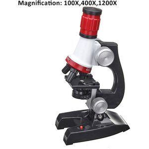 Microscoop Kit Science Lab LED 100-1200X Biologische Microscoop Thuis Educatieve Speelgoed voor Kids Optische Instrumenten