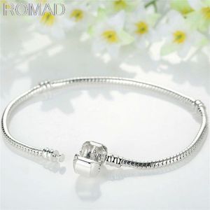 1Pc Authentieke Plated Snake Chain Diy Charm Armband & Bangle Diy Pan Armband 18Cm-22Cm Sieraden voor Vrouwen