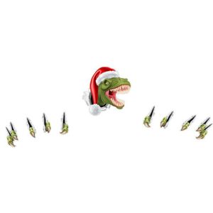 Creatieve Grappige Kerst Dinosaurus Deur Sticker Decoratie Muursticker Garage Sticker