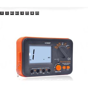 VC60B + Digitale Isolatieweerstand Tester Dcv Acv Meter Megohmmeter Megohm Met Test Lead &amp; Backlit Display Data Hold