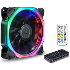 Sxdool 120 Mm Fan Rgb Computer Pc Case Fan Rgb Passen Led Fan Speed 120 Mm Stille Remote Computer Koeler cooling Rgb Case Fans