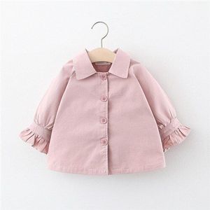 Baby Meisje Kleding Jassen Kids Jacket Herfst Kinderen Meisjes Revers Ronde Hals Mesh Bovenkleding Kinderen Kleding Baby Meisjes Jas