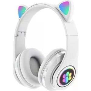 Leuke Kat Bluetooth Hoofdtelefoon Draadloze Headset Opvouwbare Hifi Muziek Stereo Noise Annuleren Koptelefoon Tf Card Voor Kinderen Meisjes