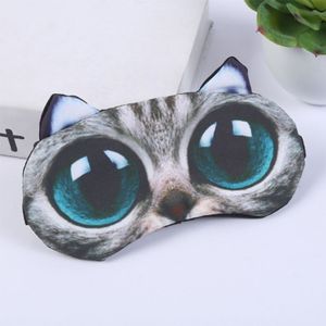 Oogmasker Eyeshade Cover Schaduw Natuurlijke Slapen Eye Patch Leuke Kat Hond Slaap Masker Vrouwen Mannen Zachte Blinddoek Reizen Eyepatch