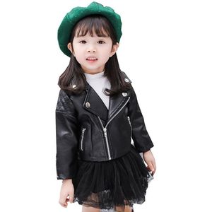 Peuter Baby Meisjes Kleding Baby Jas Kinderen Jongens Meisjes Lange Mouwen Solid Uitloper Leren Jas Baby Jassen Causale Kleding