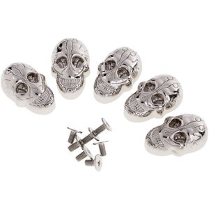 5 Sets 21X15 Mm Screwback Goth Skull Head Stud Spike Riem Bag Leathercraft Kleding Klinknagels Fit Huisdier Kraag kledingstuk Schoenen