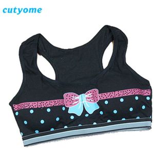 5 Stks/partij Kids Kleine Beha Cutyome Developmental Studenten Push Up Training Bras Katoen Gevoerde Mooie Bowtie Tienermeisjes Ondergoed