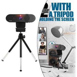 Business Webcam Met Microfoon &amp; Privacy Cover Computer Camera Auto-Focus Voor Pc Monitor Laptop Livestream Conferencing