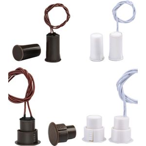 10 Sets Abs Plastic Bedraad Houten Deur Magneetcontact Schakelaar Alarm Deur Magnetic Switch Alarmsysteem No Nc Beschikbaar