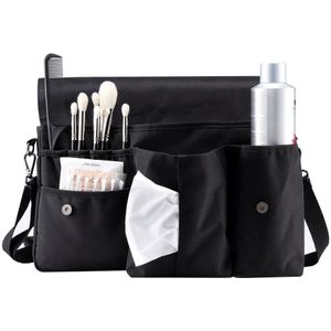 Rownyeon Make-Up Artist Bag Studio Tas Taille Tas Borstels Opslag Voor Make-Up Artist Haar Stylist Met Tissue Pocket Borstels Houder