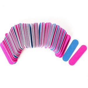 100 Stks/set Nagelvijl Portable Rood Blauw Houten Bestanden 180/240 Schuren Verwijderen Polish Manicure Professionele Tool GL858