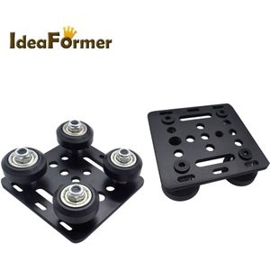 1 Set Openbuilds V-Slot Gantry Plaat T3x65.5x65.5 Met Katrol Suites Voor 20X20 Serie V-Slot aluminium Profielen 3D Printer Onderdelen