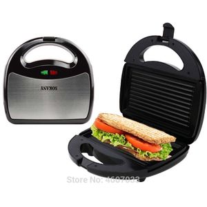 Rvs Thuiskantoor Sandwich Maker Broodrooster met Non-stick Plaat Broodrooster ontbijt machine 750W EU AU plug