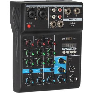 Professionele 4 Kanaals Bluetooth Mixer O Mengen Dj Console Met Reverb Effect Voor Thuis Karaoke Usb Live Stage Ktv