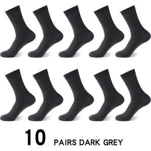 10Pairs Casual Bamboevezel Mannen Sokken Business Ademend Deodorant Compressie Sokken Mannen Lange Big Size Eur 38-46