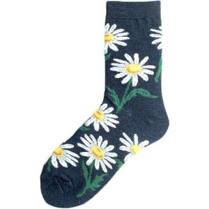 Peonfly Vintage Bloemen Gedrukt Sokken Vrouwen Lente Zomer Calcetines Grappig Gelukkig Vrouwelijke Harajuku Skate Katoenen Sokken