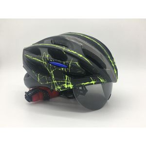FASTERWAY blauw groen kleur voor MTB en racefiets 3 Lens Ultralight Mannen Vrouwen gebruiken integraal gegoten EPS Fiets onderdelen fietshelm