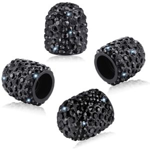 4 stks/partij Bling Rhinestone Universal Car Bandventieldop Caps Crystal Diamond Shining Stofdicht Ventieldopjes Auto Accessoires