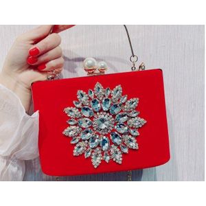 2022 Diamond Zon Bloemen Avondtassen Luxe Bruiloft Clutch Bags Voor Meisjes Partij Diner Zakken Met Ketting MN861