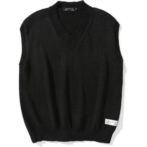 Herfst Trui Vest Mannen V-hals Gebreide Vesten Oversize Harajuku Koreaanse Stijl Heren Truien Vest La Ropa De Los hombres