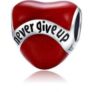 Bamoer 100% 925 Sterling Silver Love Heart Ecg & Red Enamel Kralen Fit Charm Armbanden Voor Vrouwen Sieraden SCC249
