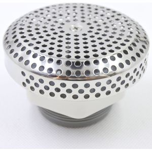 Roestvrijstalen Bad water suctions cilindrische vorm Bad accessoires 1.5 inch Bad water terugkeer Zilver massage jet