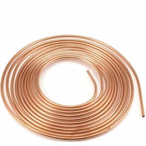 Koper Remleidingen Nikkel Tubing Vervanging Kit 3/16 En 1/4 25 Ft Met Fittings Anti-Roest